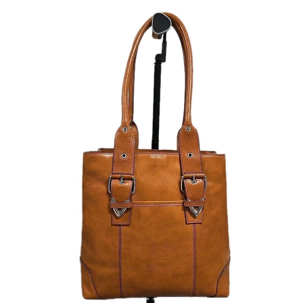 Wilsons Leather Vintage Shoulder Bag 100% Leather‎ Brownish Orange Size Medium